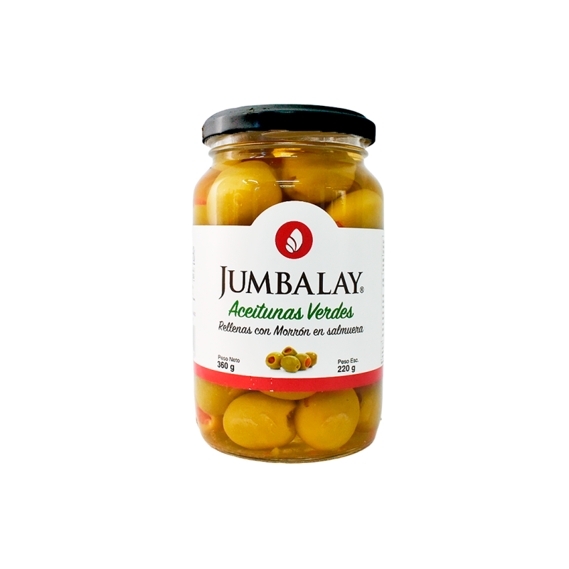 Aceitunas Verdes Rellenas C/ Morron - Jumbalay - Frasco X 360 G